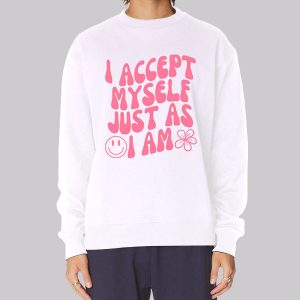 I Accept Myself Aesthetic Back Printed Sweatshirt