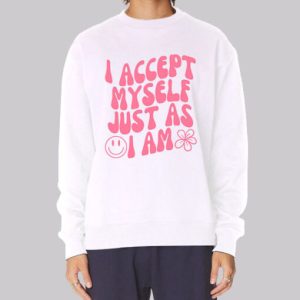 I Accept Myself Aesthetic Back Printed Sweatshirt 4