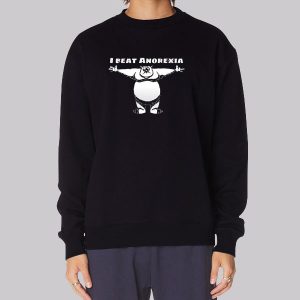 I Beat Anorexia Guy Cartoon Sweatshirt