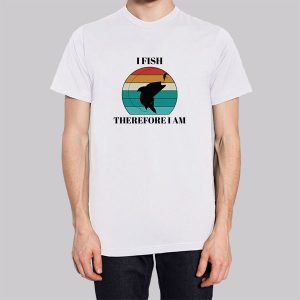 I Fish Therefore I Am Walleye Silhouette Sweatshirt 3