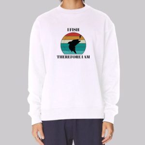 I Fish Therefore I Am Walleye Silhouette Sweatshirt 4