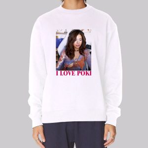 I Love Poki Pokimane Open Sweatshirt I Love Poki Pokimane Open Sweatshirt