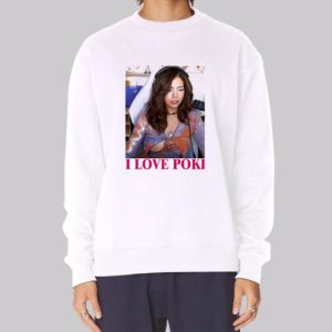 I Love Poki Pokimane Open Sweatshirt 4