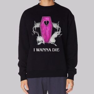 I Wanna Die Nessa Barrett Mesh Sweatshirt I Wanna Die Nessa Barrett Mesh Sweatshirt