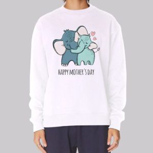 Illustration Happy Mothers Day Elephant Sweatshirt 4