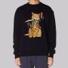 Illustration Orange Cat With Knife Sweatshirt