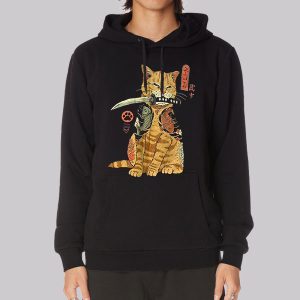Illustration Orange Cat With Knife Sweatshirt