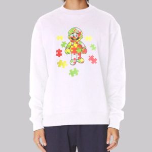 Inspired Puzzle Autism Mario Nintendo Sweatshirt 4