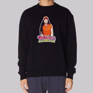 Jayla Foxx Popeyes Employee in Movie Sweatshirt 3 Jayla Foxx Popeyes Employee in Movie Sweatshirt 4