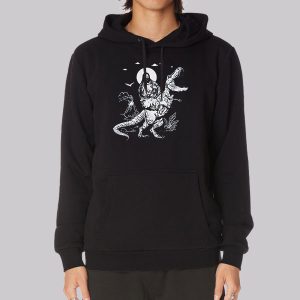 Jesus Riding a Dinosaur Funny Sweatshirt