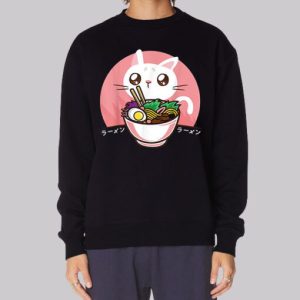 Kawaii Japanese Ramen Cat Lover Sweatshirt 3 Kawaii Japanese Ramen Cat Lover Sweatshirt 4