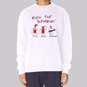 Know the Difference Santa and Satan Sweatshirt Know the Difference Santa and Satan Sweatshirt