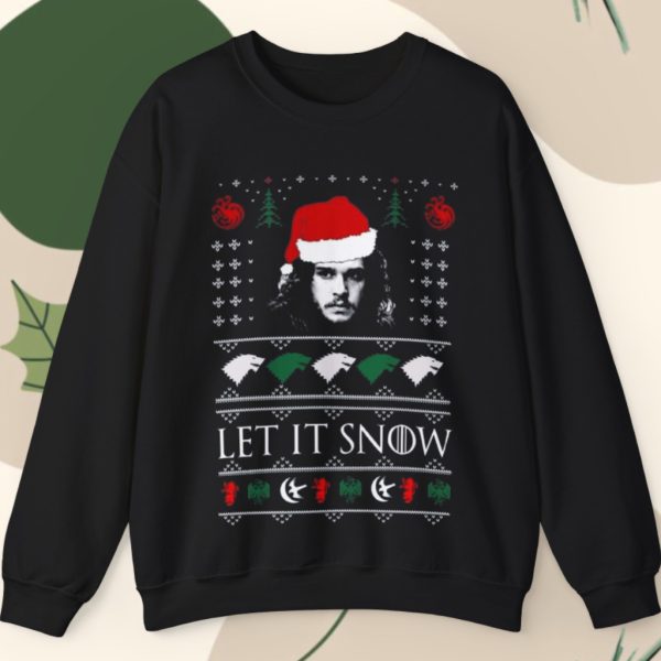 Let It Snow Jon Snow Game Of Thrones Ugly Christmas Sweatshirt