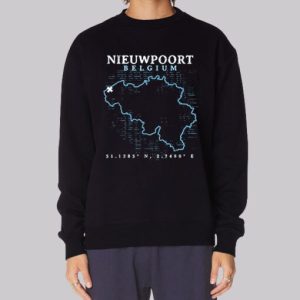 Map Nieuwpoort Belgium Sweatshirt 3 Map Nieuwpoort Belgium Sweatshirt 4
