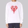 Meme Scary Face Goth Skull Sweatshirt