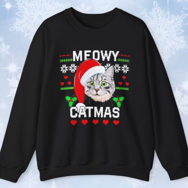 Meowy Catmas Ugly Christmas Sweatshirt