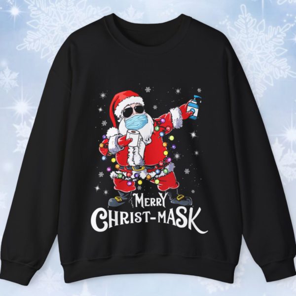 Merry Christ-Mask Santa Dabbing Sweatshirt