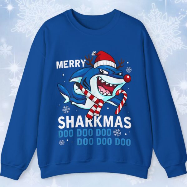 Merry Sharkmas Ugly Christmas Sweatshirt