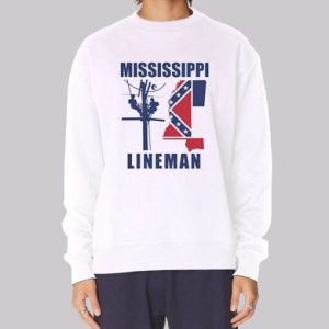 Mississippi Flag Power Lineman Sweatshirt 4