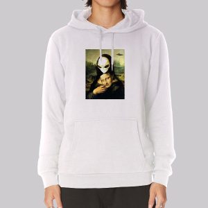Mona Lisa Alien UFO Mask Fun Sweatshirt