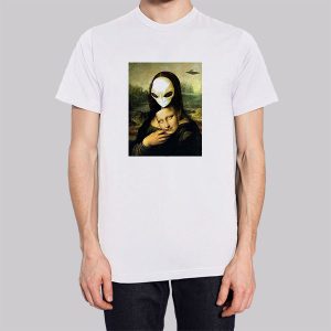 Mona Lisa Alien UFO Mask Fun Sweatshirt 2 Mona Lisa Alien UFO Mask Fun Sweatshirt 3