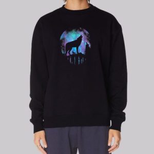 Moon Howling Galaxy Wolf Sweatshirt 3 Moon Howling Galaxy Wolf Sweatshirt 4