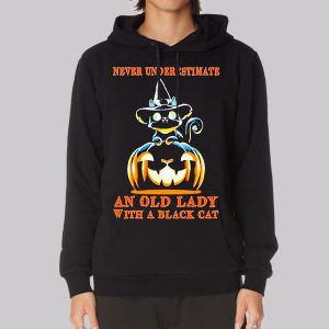 Never Underestimate Old Lady With Cats Sweatshirt