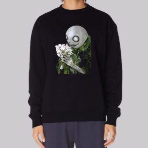 Nier Automata Merchandise Flower Art Sweatshirt 3 Nier Automata Merchandise Flower Art Sweatshirt 4