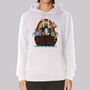 Noah Ark Rainbow Cartoon Funny Sweatshirt