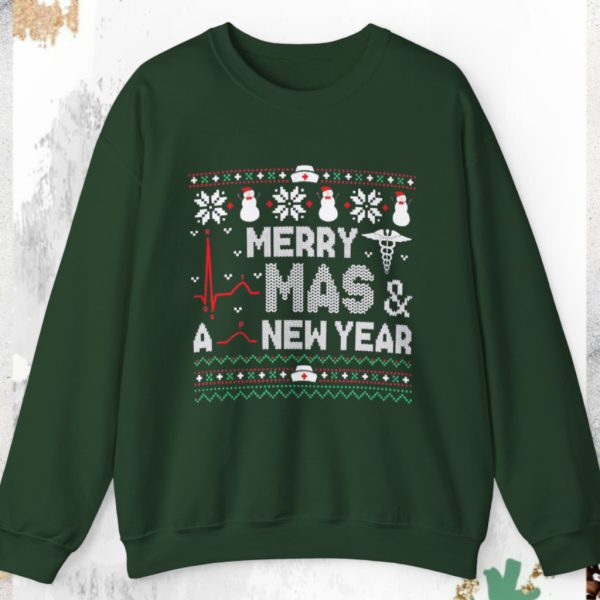 Nurse Merry Xmas and New Year Ugly Christmas Sweatshirt