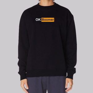 Ok Boomer Merch Meme Hub Logo Sweatshirt