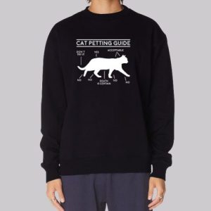 Owner Cuddling Cat Petting Guide Sweatshirt 4