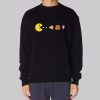 Pacman Eating Food Graphic Sweatshirt