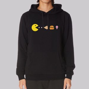 Pacman Eating Food Graphic Sweatshirt