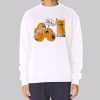 Parody Graphic Orange Juice Sweatshirt