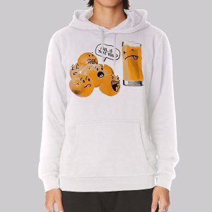 Parody Graphic Orange Juice Sweatshirt