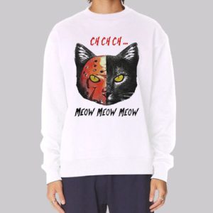 Parody Jason Voorhees Cat Meow Sweatshirt 4