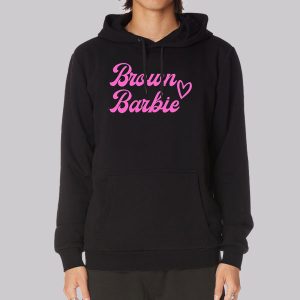 Pink Font Brown Barbie Sweatshirt