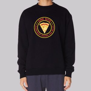 Pizza Slice One Bite Everyone Knows the Rules Sweatshirt