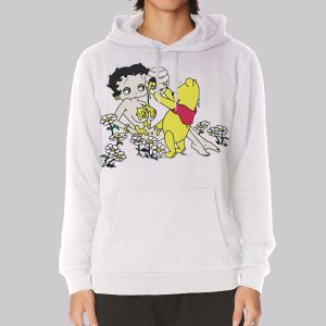 Pooh Pouring Honey on Betty Boop Sweatshirt
