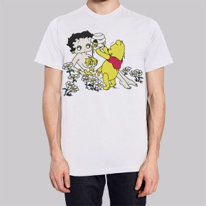 Pooh Pouring Honey on Betty Boop Sweatshirt 3