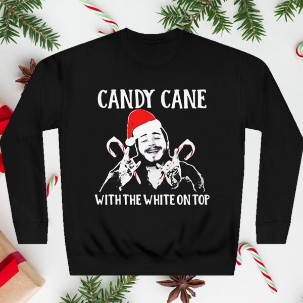 Post Malone Candy Cane With The On Top Christmas Sweatshirt