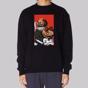 Pumpkin Night Anime Horror Sweatshirt 3 Pumpkin Night Anime Horror Sweatshirt 4