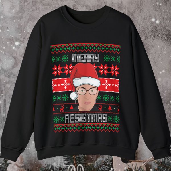 RBG Ugly Christmas Merry Resistmas Holiday Sweatshirt