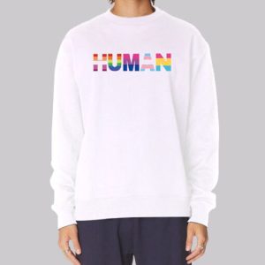 Rainbow Typography Human Sweatshirt 4