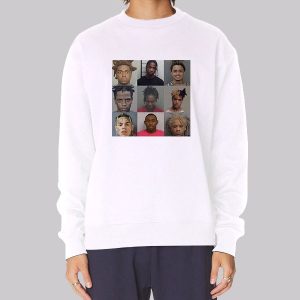 Rappers Mugshots Merch Graphic Sweatshirt