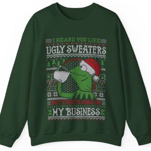 Rare Vintage Kermit I Heard You Like Ugly Sweaters Shirt