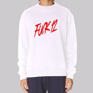 Red Logo Writing fuck12 Sweatshirt