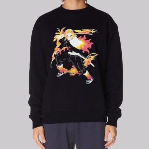 Rengoku Flame Art Demon Slayer Sweatshirt Rengoku Flame Art Demon Slayer Sweatshirt