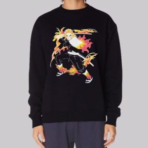 Rengoku Flame Art Demon Slayer Sweatshirt 3 Rengoku Flame Art Demon Slayer Sweatshirt 4